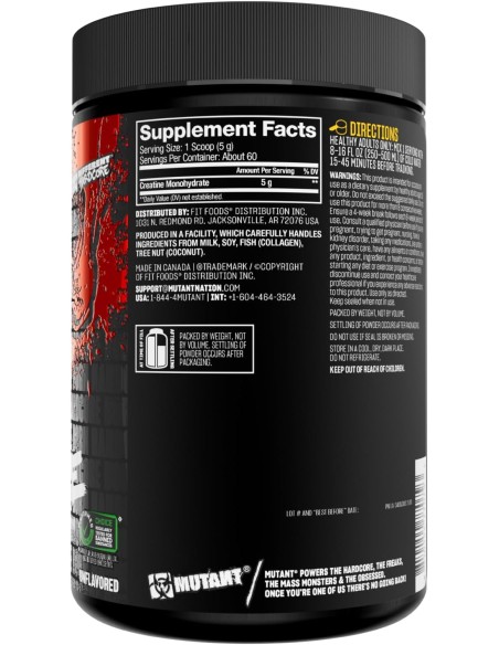 Mutant Creatina 100% Monohidratada 300gr