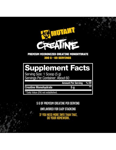 Mutant Creatina 100% Monohidratada 300gr