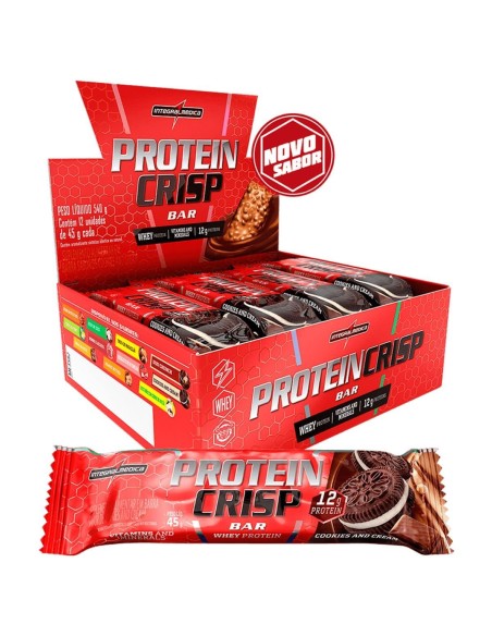 Integral Protein Crisp Bar - Cookies Cream con Cacao - 1und