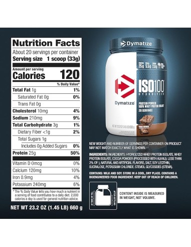 Iso100 Dymatize - 1.4 Libras