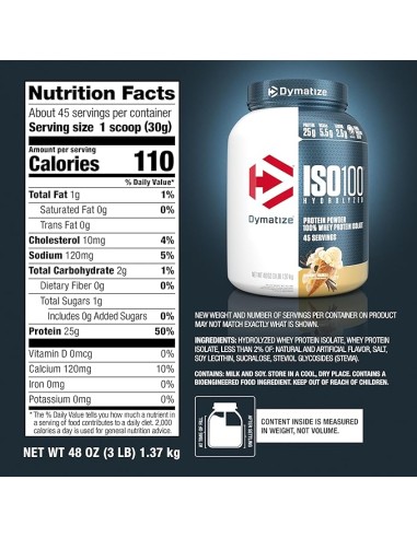 Iso100 Dymatize - 3 Libras