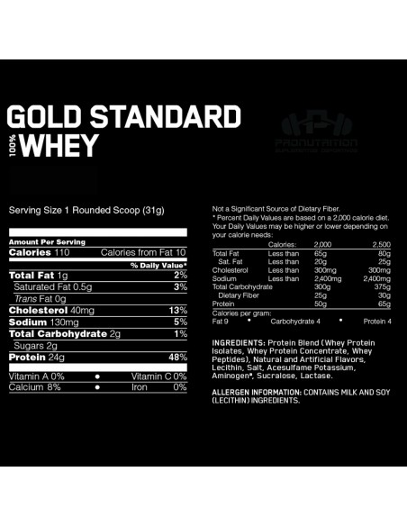 Optimum Nutrition 100% Whey Gold Standard - 2 Libras