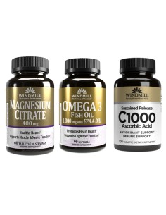 Citrato magnesio + Omega 3 90caps + Vit C