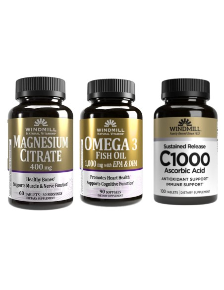Citrato magnesio + Omega 3 90caps + Vit C