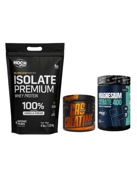 Isolate Protein 4lbs + CR5 Creatina 300gr + Citrato magnesio