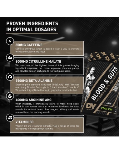 Blood & Guts DY Nutrition 380g – Pre Entreno Extremo Ecuador
