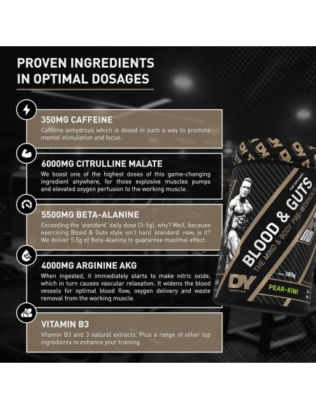 Blood & Guts DY Nutrition 380g – Pre Entreno Extremo Ecuador