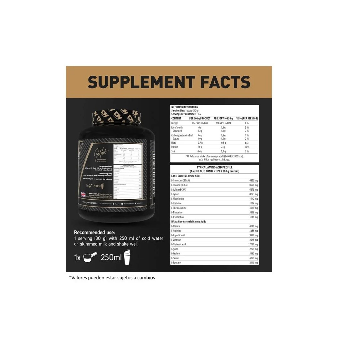 Dorian Yates Whey Protein Shadowhey 2kg / 4.4 Lbs x 66 Srv