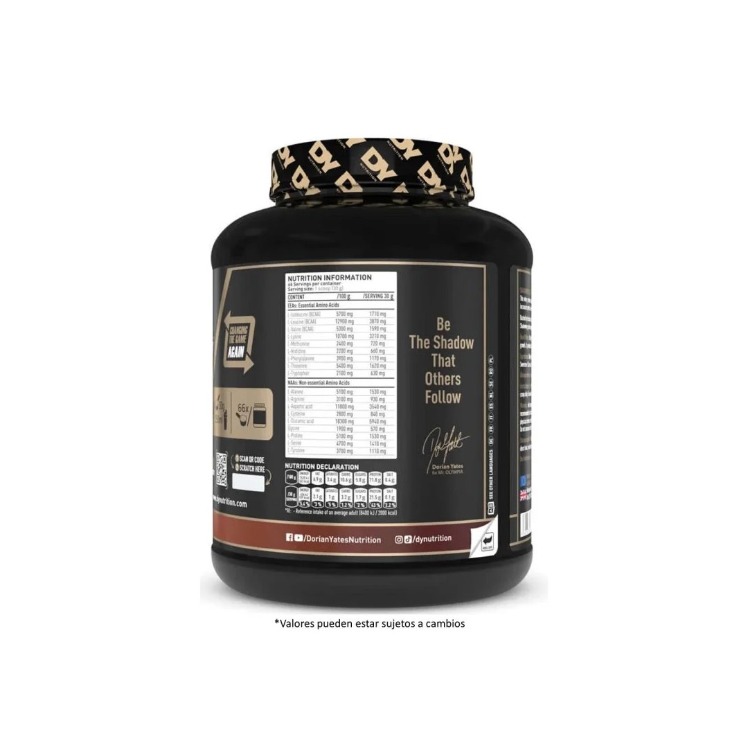 Dorian Yates Whey Protein Shadowhey 2kg / 4.4 Lbs x 66 Srv