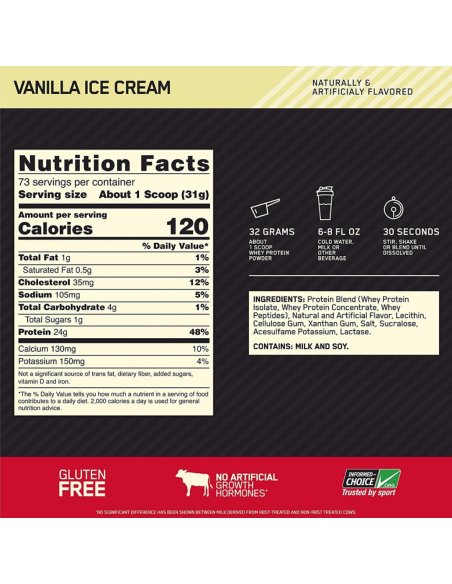 Optimum Nutrition 100% Whey Gold Standard 5 libras