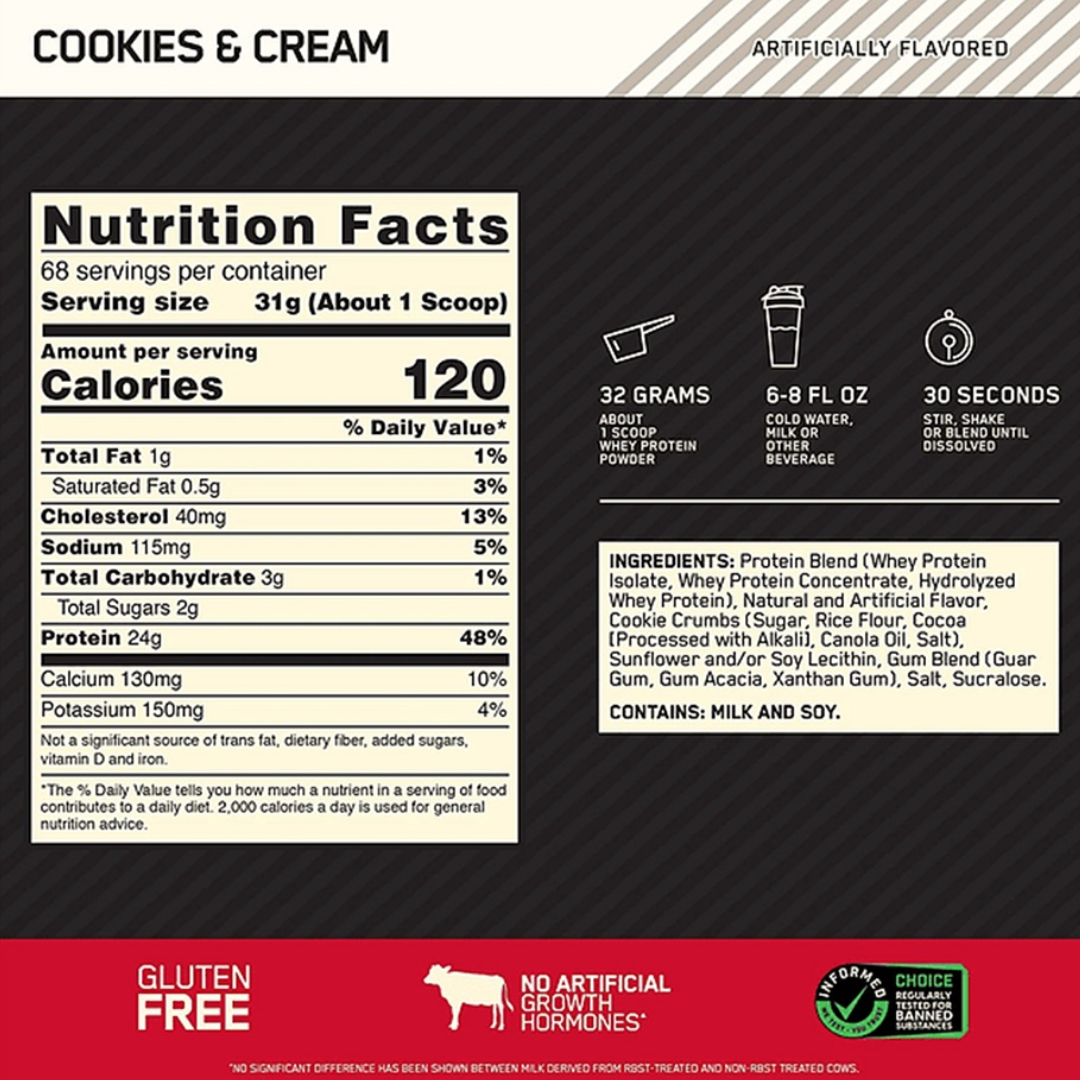 Optimum Nutrition 100% Whey Gold Standard - 5 Libras