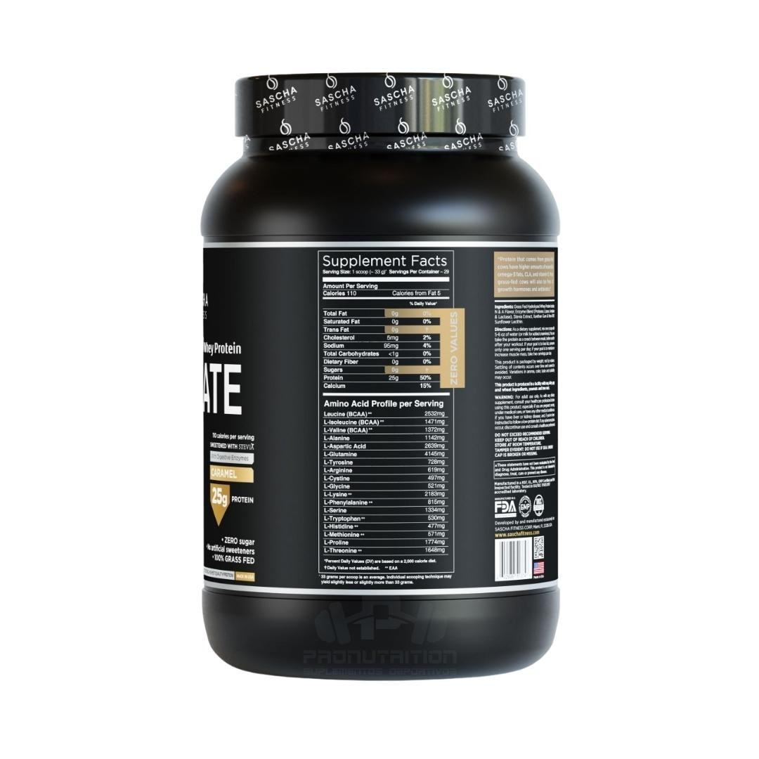 Sascha Fitness Protein Isolate - 2 Libras