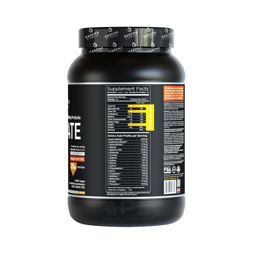 Sascha Fitness Protein Isolate - 2 Libras