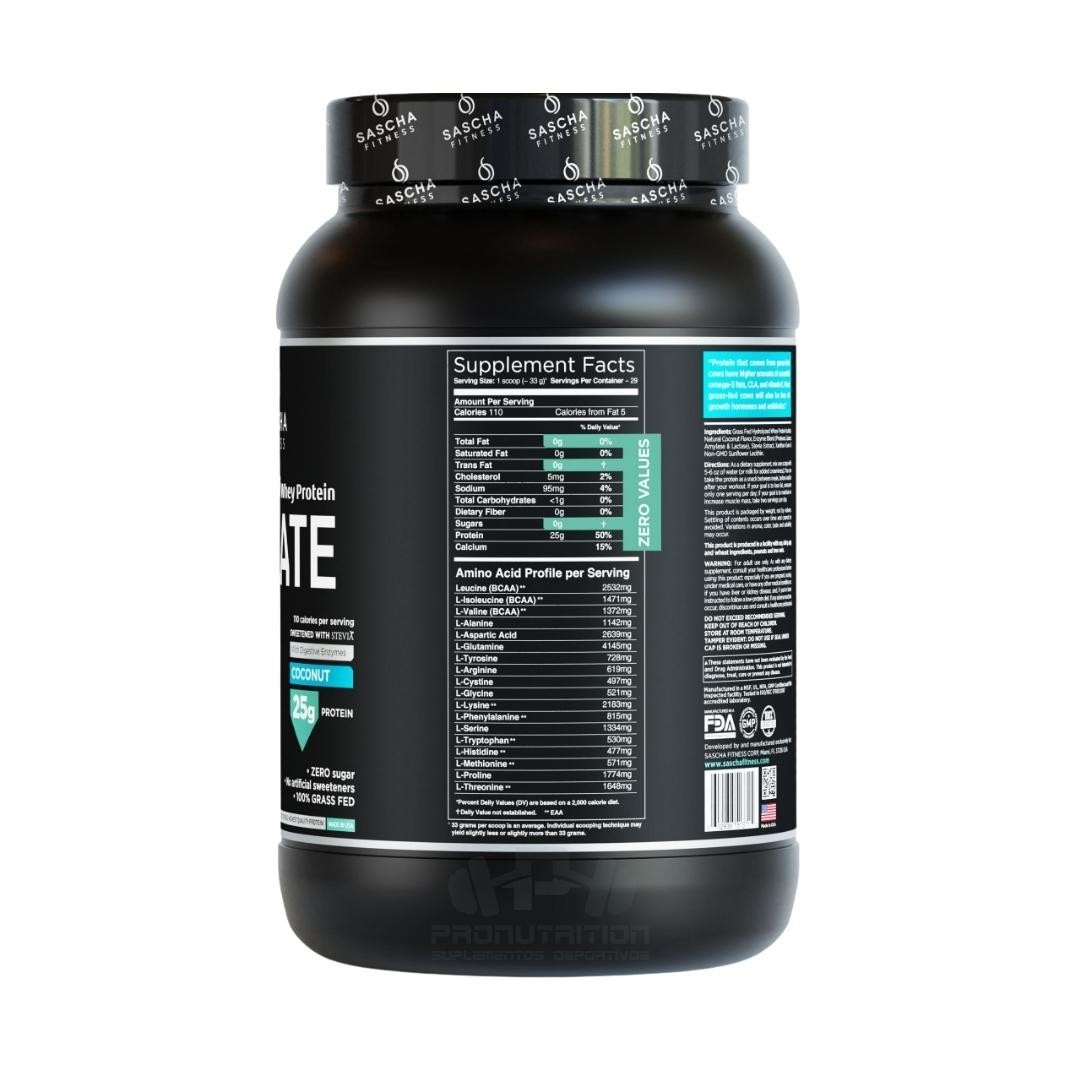 Sascha Fitness Protein Isolate - 2 Libras