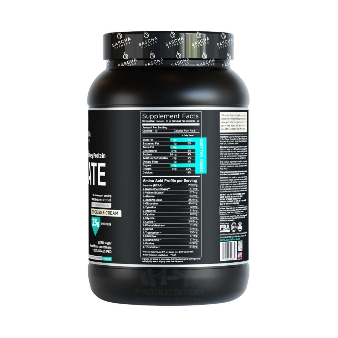 Sascha Fitness Protein Isolate - 2 Libras