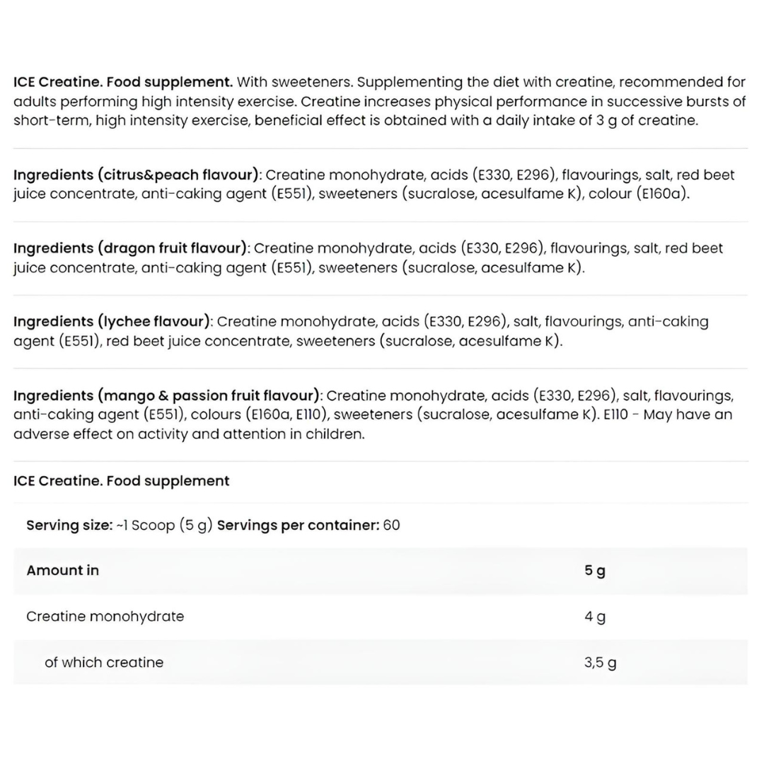 FA Ice Creatina Citrus and peach 300gr