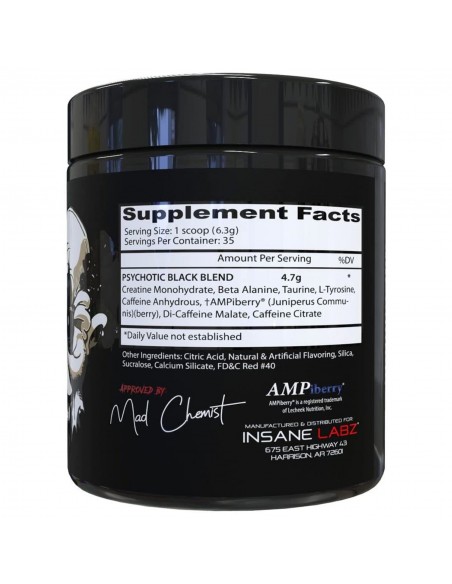 Insane Labz Psychotic Black - 60 servidas