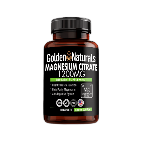 Magnesium Citrate 1200mg Golden Naturals | ProNutrition Ecuador
