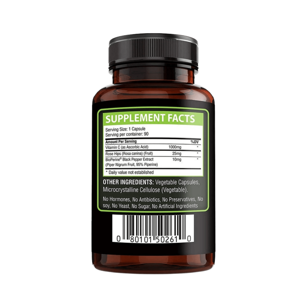 Vitamin C 1000mg Golden Naturals 90 cápsulas | ProNutrition Ecuador