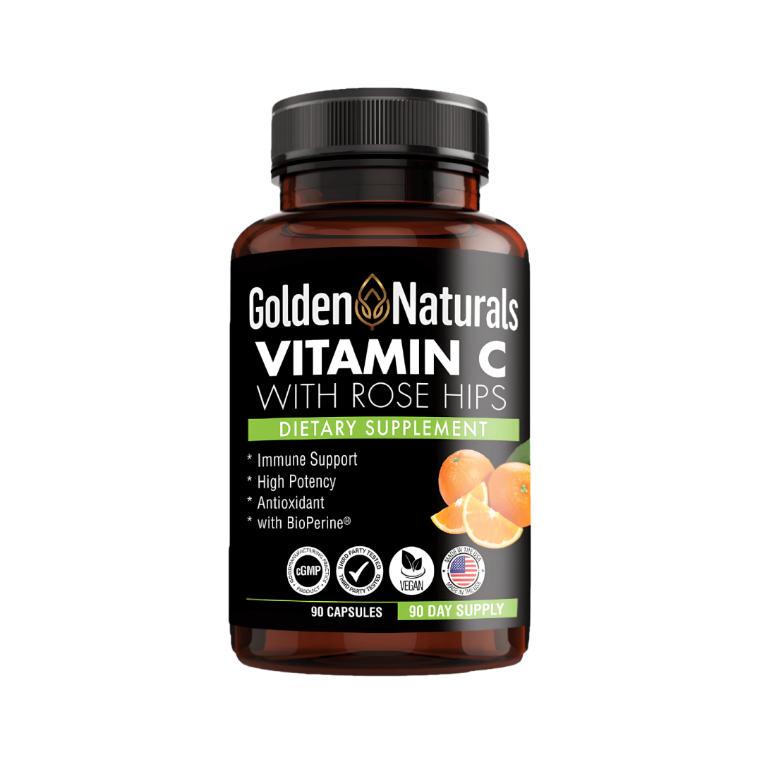 Vitamin C 1000mg Golden Naturals 90 cápsulas | ProNutrition Ecuador