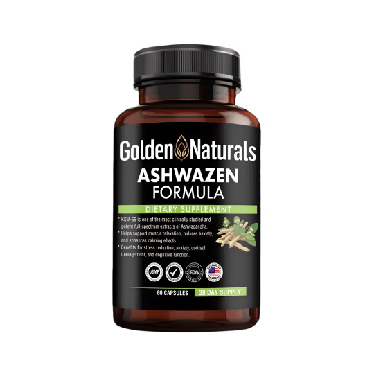 Ashwazen Formula Golden Naturals 60 cápsulas | ProNutrition Ecuador