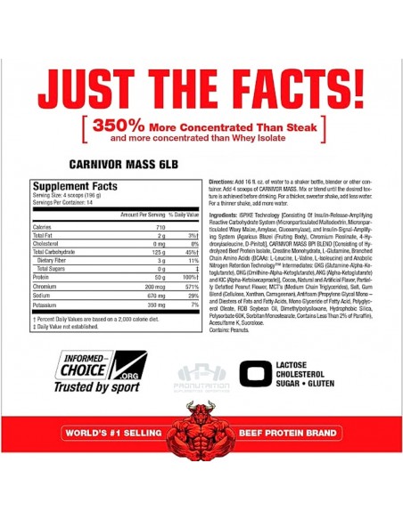 Musclemeds Carnivor Mass - 6 Libras