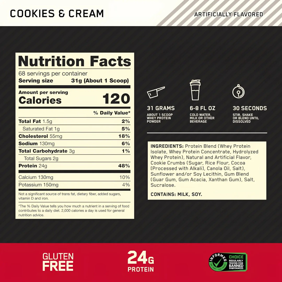 Gold Standard 100% Whey 5 lb Optimum Nutrition | ProNutrition Ecuador