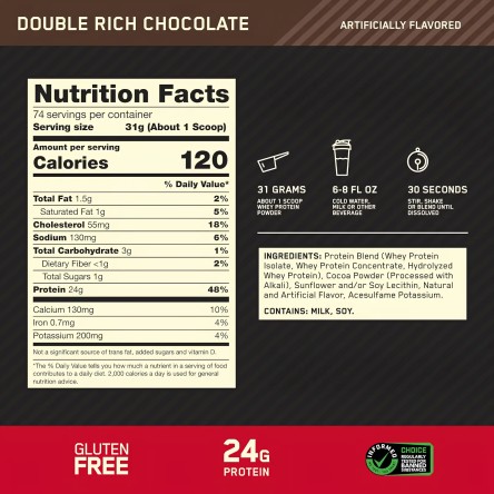 Gold Standard 100% Whey 5 lb Optimum Nutrition | ProNutrition Ecuador