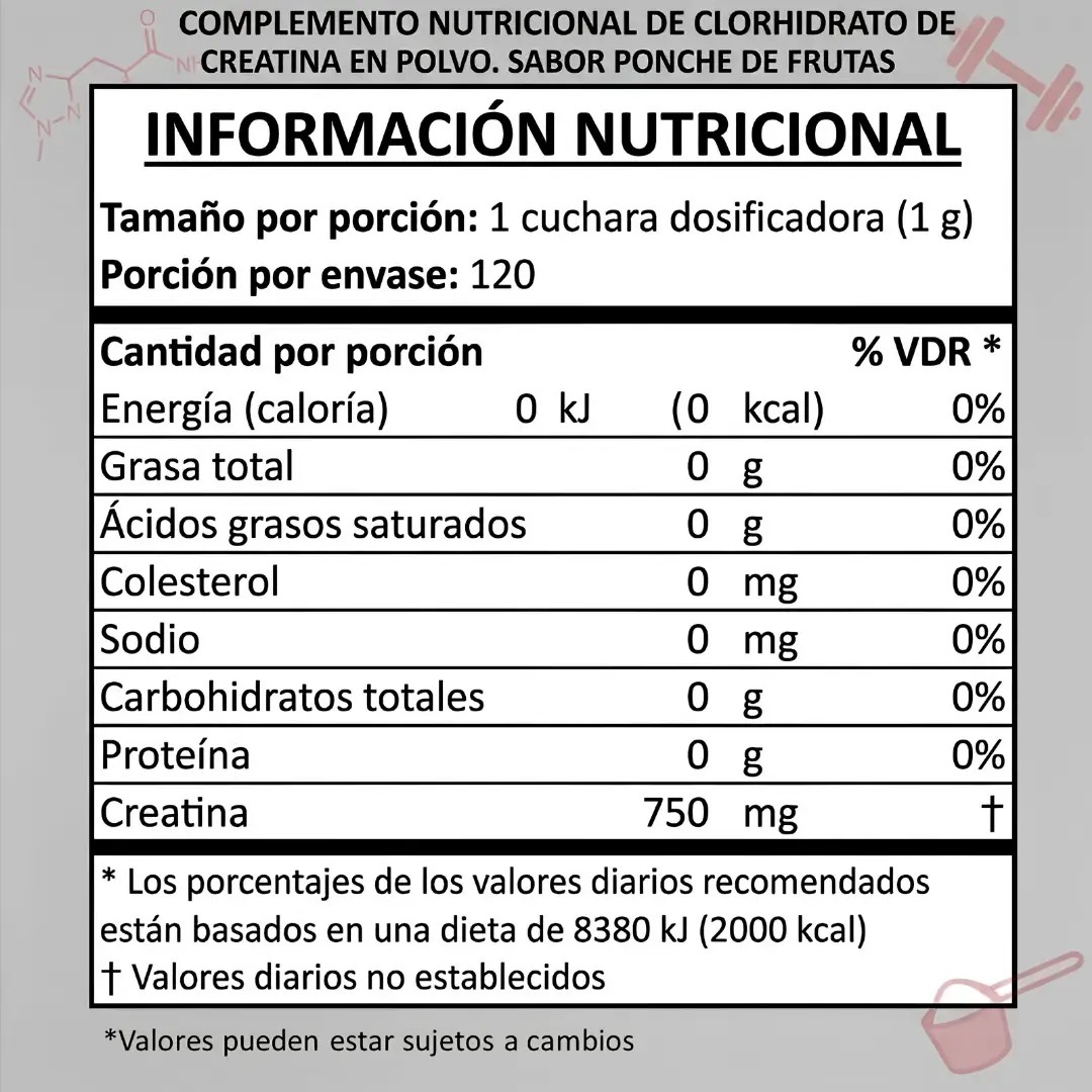 Red Rex Creatina HCL 120 servidas