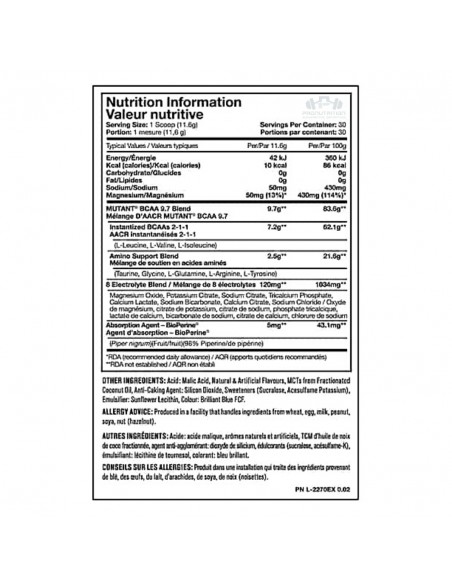 Mutant BCAA9.7 - 30 servidas