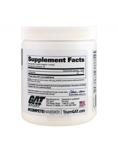 Gat Sport L-Glutamina - 60 servidas