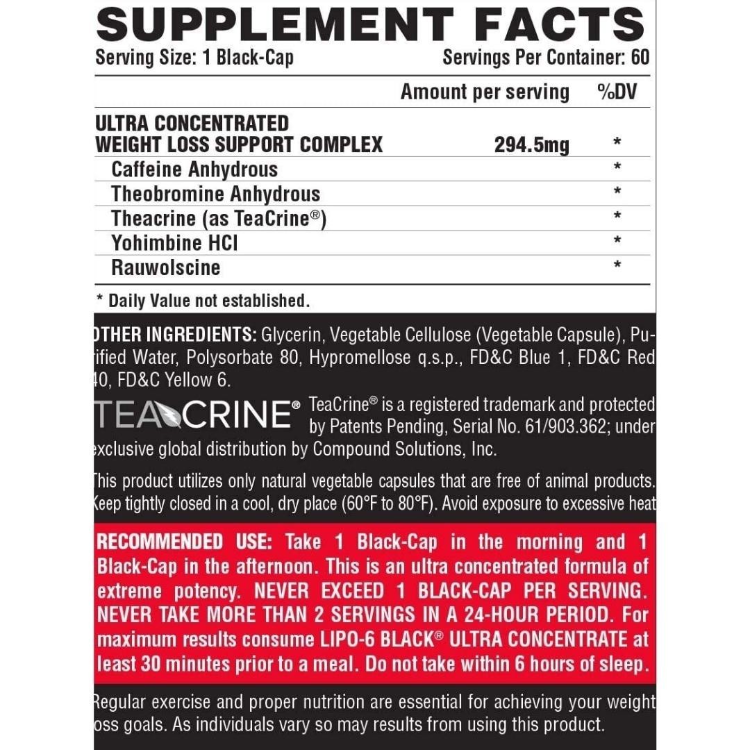 Nutrex Lipo 6 Black Ultra 60 Cápsulas – Quemador de Grasa