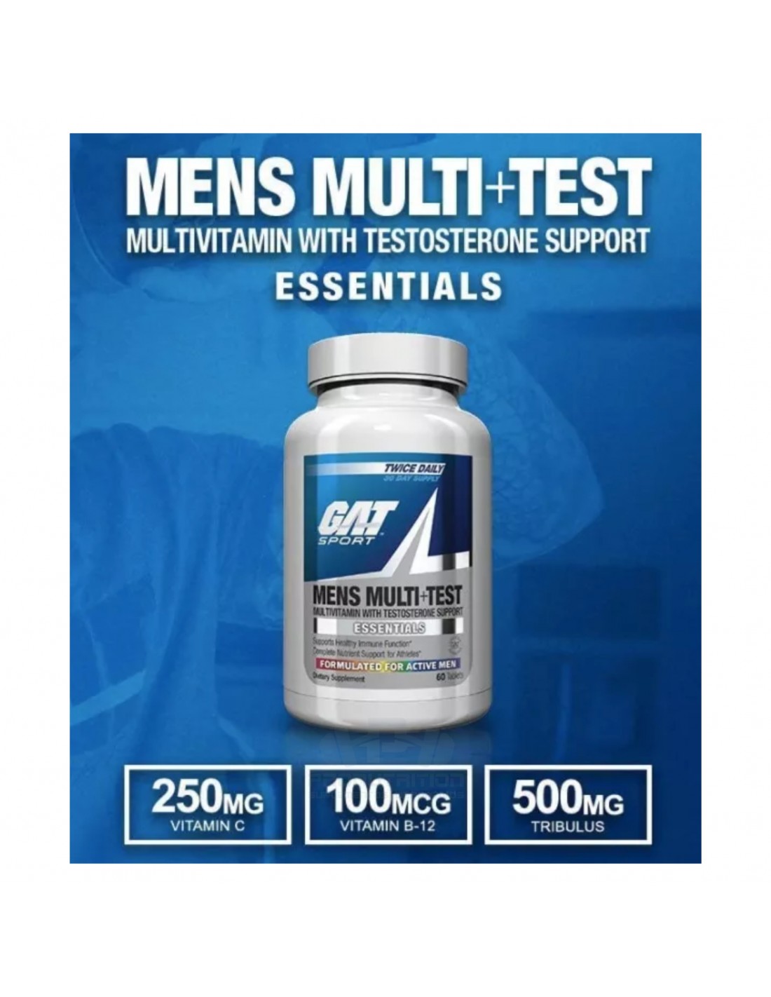 MENS MULTI+TEST GAT SPORT 60 TABLETAS