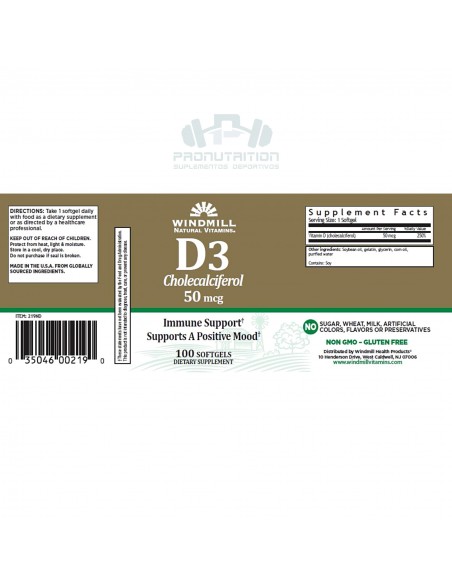 Windmill Vitamin D3 50 MCG