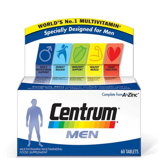 Centrum Men Multivitamin Tablets - (60 Tablets) | lookfantastic Singapore